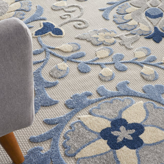 Nourison Aloha ALH17 Blue/Grey Area Rug 