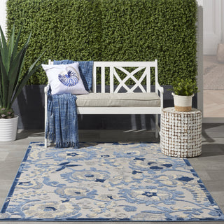 Nourison Aloha ALH17 Blue/Grey Area Rug 