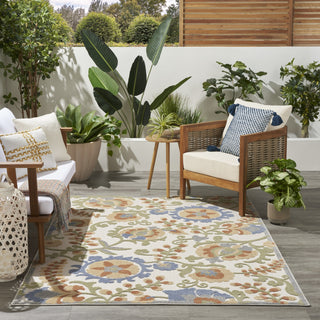 Nourison Aloha ALH17 Ivory Blue Area Rug 