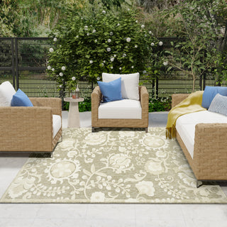 Nourison Aloha ALH17 Ivory Sage Area Rug Room Image Feature