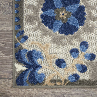Aloha ALH17 Natural/Blue Area Rug by Nourison 