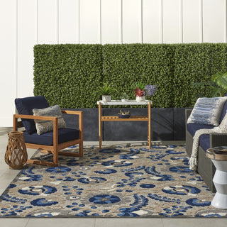 Aloha ALH17 Natural/Blue Area Rug by Nourison 