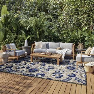 Aloha ALH17 Natural/Blue Area Rug by Nourison 