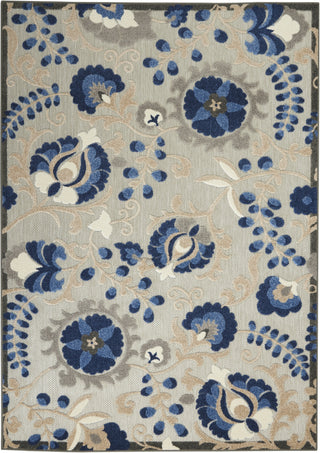 Aloha ALH17 Natural/Blue Area Rug by Nourison 