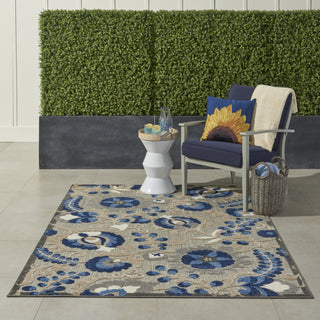 Aloha ALH17 Natural/Blue Area Rug by Nourison 