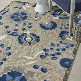 Aloha ALH17 Natural/Blue Area Rug by Nourison 