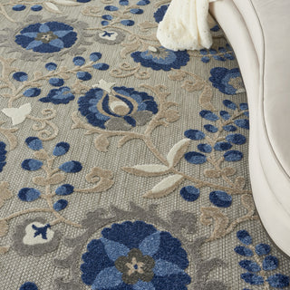 Aloha ALH17 Natural/Blue Area Rug by Nourison 