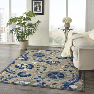 Aloha ALH17 Natural/Blue Area Rug by Nourison 
