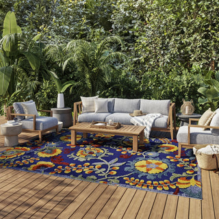 Nourison Aloha ALH17 Navy Multicolor Area Rug 