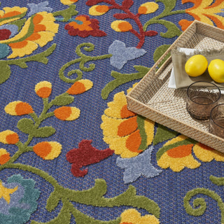 Nourison Aloha ALH17 Navy Multicolor Area Rug 