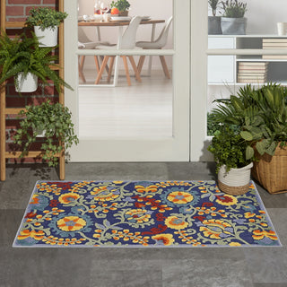 Nourison Aloha ALH17 Navy Multicolor Area Rug 