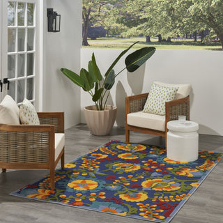 Nourison Aloha ALH17 Navy Multicolor Area Rug 