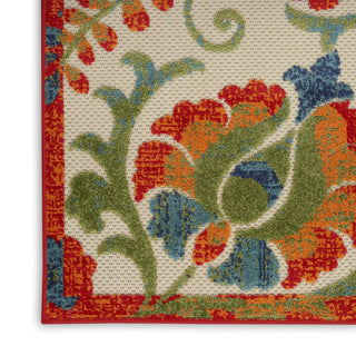 Nourison Aloha ALH17 Red Multicolor Area Rug 