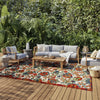 Nourison Aloha ALH17 Red Multicolor Area Rug 