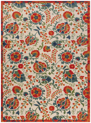 Nourison Aloha ALH17 Red Multicolor Area Rug 