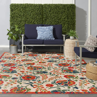 Nourison Aloha ALH17 Red Multicolor Area Rug 
