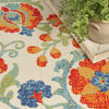 Nourison Aloha ALH17 Red Multicolor Area Rug 