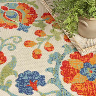 Nourison Aloha ALH17 Red Multicolor Area Rug 