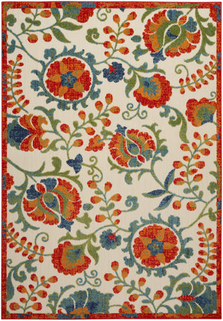Nourison Aloha ALH17 Red Multicolor Area Rug 