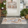 Nourison Aloha ALH18 Blue Mocha Area Rug Corner Image