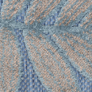 Nourison Aloha ALH18 Blue Rose Area Rug Corner Image