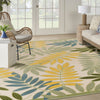 Nourison Aloha ALH18 Green Multicolor Area Rug Corner Image