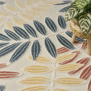 Nourison Aloha ALH18 Ivory Blue Area Rug Texture Image