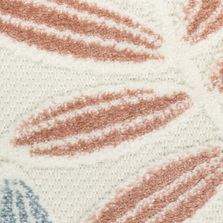Nourison Aloha ALH18 Ivory Blue Area Rug Corner Image