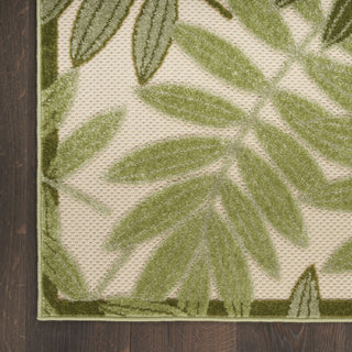Nourison Aloha ALH18 Ivory Green Area Rug Detail Image