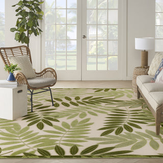 Nourison Aloha ALH18 Ivory Green Area Rug Room Image Feature