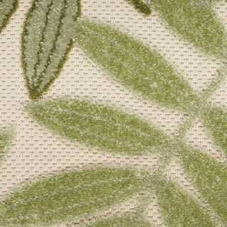 Nourison Aloha ALH18 Ivory Green Area Rug Swatch Image