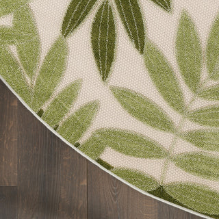 Nourison Aloha ALH18 Ivory Green Area Rug Detail Image