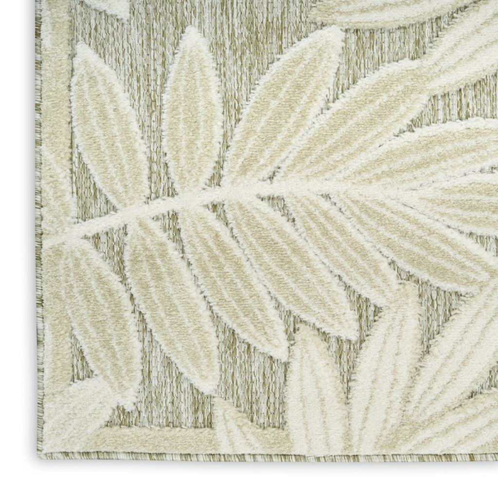 Nourison Aloha ALH18 Ivory Sage Area Rug Corner Image