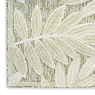 Nourison Aloha ALH18 Ivory Sage Area Rug Corner Image