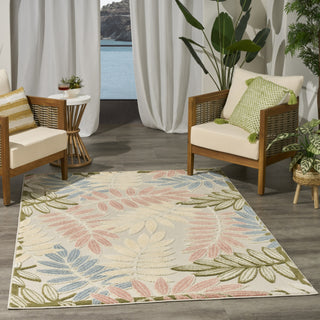 Nourison Aloha ALH18 Ivory Rose Area Rug Swatch Image