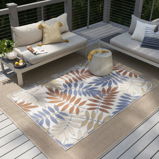 Nourison Aloha ALH18 Blue Mocha Area Rug 