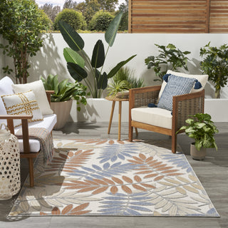 Nourison Aloha ALH18 Blue Mocha Area Rug 