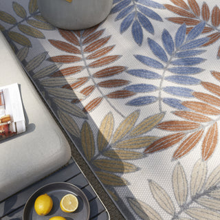 Nourison Aloha ALH18 Blue Mocha Area Rug 