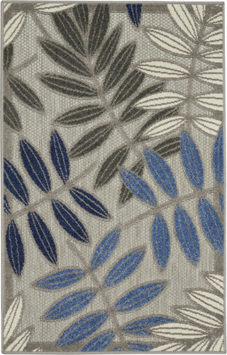 Aloha ALH18 Grey/Blue Area Rug by Nourison 