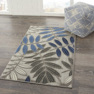 Aloha ALH18 Grey/Blue Area Rug by Nourison 