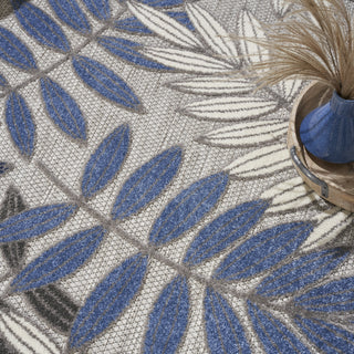 Aloha ALH18 Grey/Blue Area Rug by Nourison 
