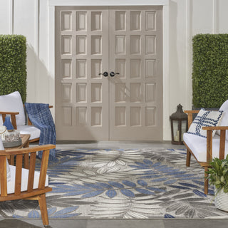 Aloha ALH18 Grey/Blue Area Rug by Nourison 