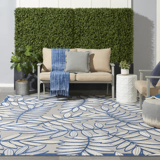 Nourison Aloha ALH18 Ivory/Navy Area Rug 
