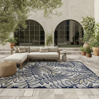 Nourison Aloha ALH18 Ivory/Navy Area Rug 
