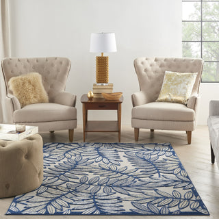 Nourison Aloha ALH18 Ivory/Navy Area Rug 