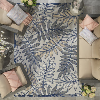 Nourison Aloha ALH18 Ivory/Navy Area Rug 
