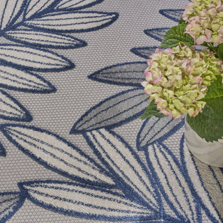Nourison Aloha ALH18 Ivory/Navy Area Rug 