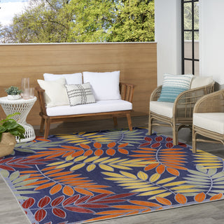 Nourison Aloha ALH18 Navy Multicolor Area Rug 