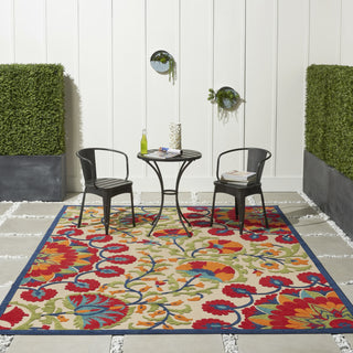 Nourison Aloha ALH20 Red/Multicolor Area Rug 