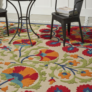 Nourison Aloha ALH20 Red/Multicolor Area Rug 
